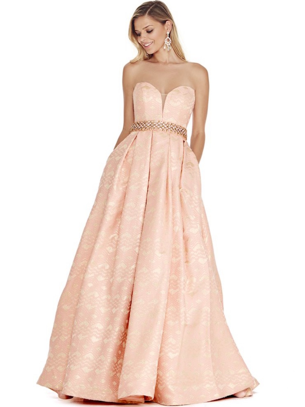 AshleyLauren Blush Ballgown Size 8